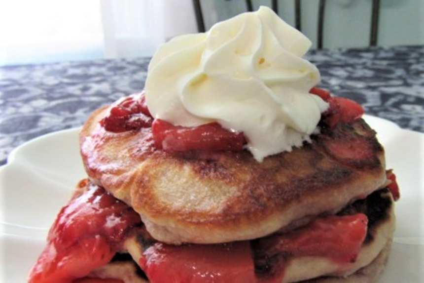 Strawberry Pancakes With Strawberry Syrup Recipe
